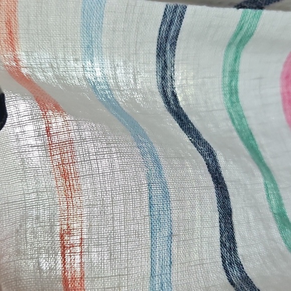 St. John's Bay Multicolored Striped Short Sleeve Shirt - Picture 7 of 10